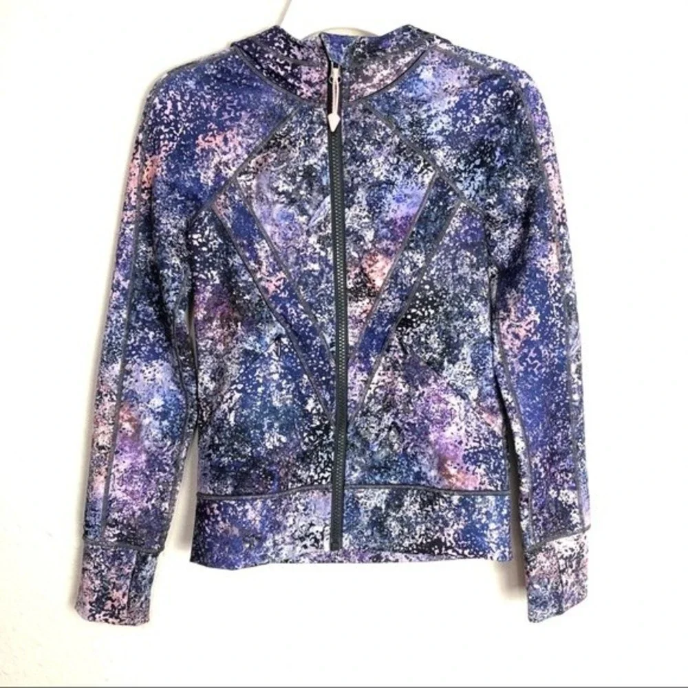 Lululemon Ivivva perfect your practice jacket hooded full zip galaxy splatter 7